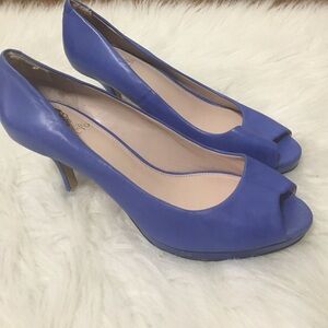 Vince Camuto Royal Blue Peep Toe Heels